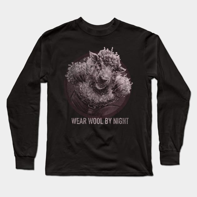 Wear Wool By Night - mono Long Sleeve T-Shirt by ThirteenthFloor